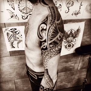 #conradolevy #freehand #maori #polynesiantattoo #picture #tattooartistic #tattoo #tatuaje #tatouage #tatuagem#Spain #