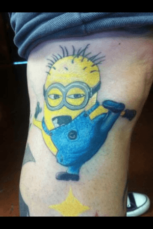 Minions !!!!!!! Color is extremely fun ! #minionstattoo