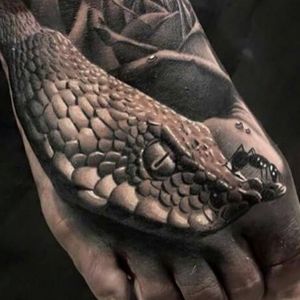 #realistic #snake #foot #blackandgrey