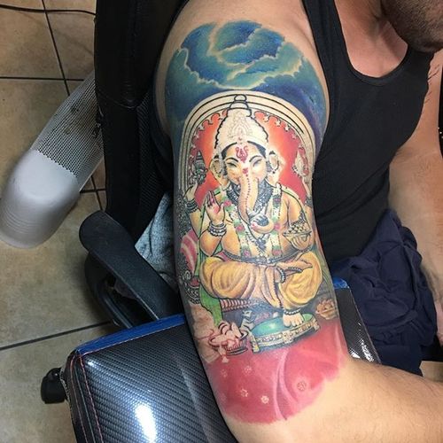 Ganesha tattoo by Pedro / R.O.E. Tattoos #ganesha #elephant 