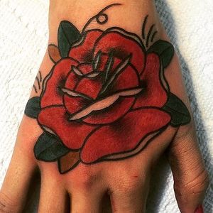 Are you in touch with your darkest sides? #rose #hand #traditional #villagetattoonyc
