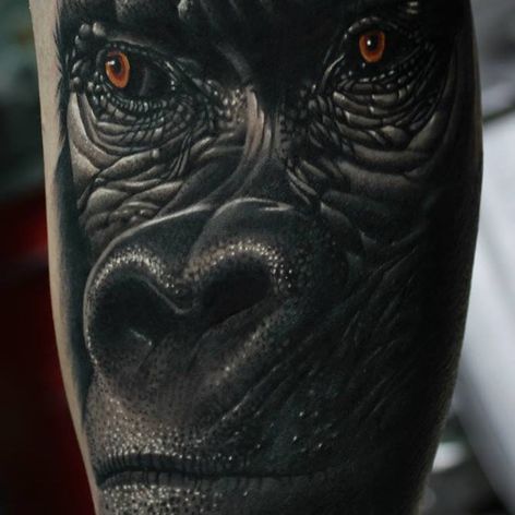 #hyperrealistic #gorilla #tattoo #ape
