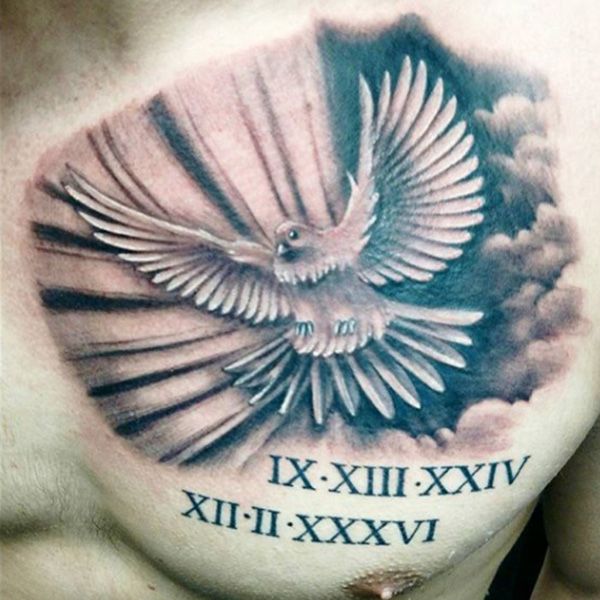 realistic dove tattoos