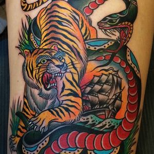 #tiger #ship #traditional #snake