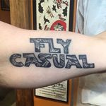 Starwars tattoo by Daniel Cotte / Senaspace Tattoo Studio #starwars #script #flycasual #lettering #blackwork #blckwrk 