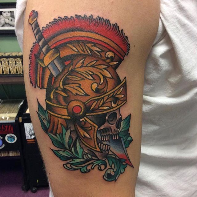 Perfect Tattoo på Twitter Skull spartan warrior tattoo by Jose Perez Jr  httpstcoseGJCS53or  Twitter
