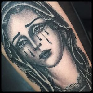 Mother of sorrows #motherofsorrows #dolorosa #madonna #bloodandtears #blackandgrey