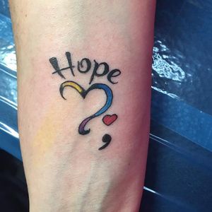 Hope tattoo. Done at Station 1 Tattoo #hope #heart #station1 #stationone 