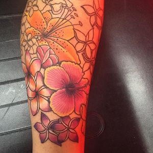 Floral piece done at Station 1 Tattoo #floral #flower #stationone #station1 