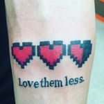Tattoo by Edy #heart #pixel #pixels #game #gamer #computer #script #quote 
