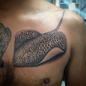#Stingray tattoo by #EricRignall. What do you think? #InkstopTattoo #Inkstop #sea #sealife #NewYork #NewYorkCity #NY #NYC
