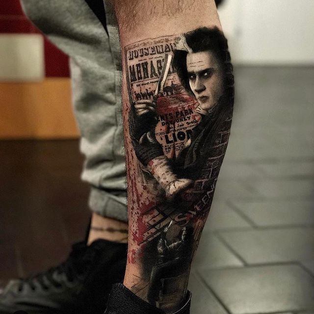 Sweeney Todd The Demon Barber of Fleet Street  Johnny depp tattoos  Minimalist tattoo Tattoos