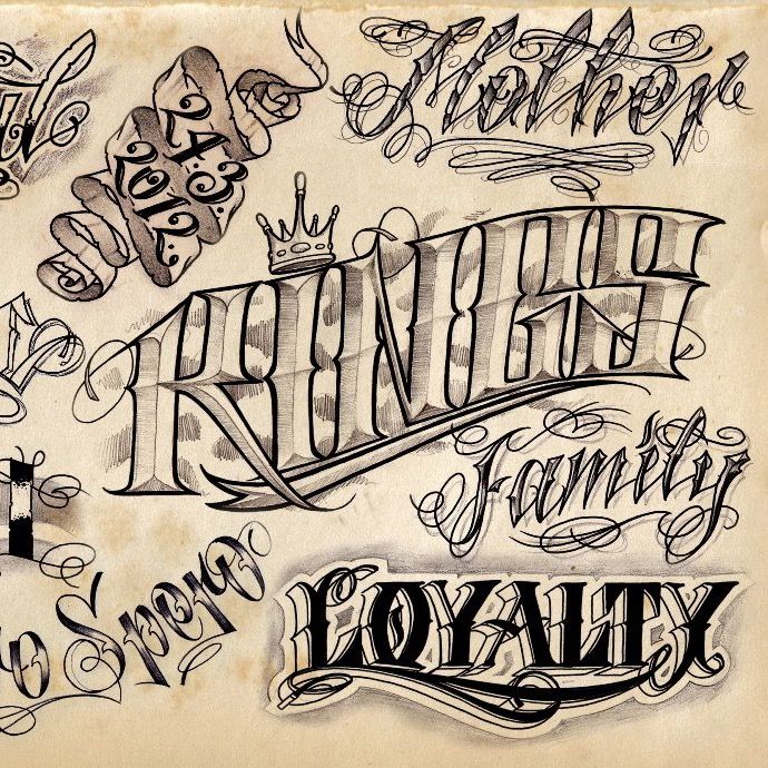 Tattoo uploaded by Tattoodo  lettering kings loyalty mother family   Tattoodo