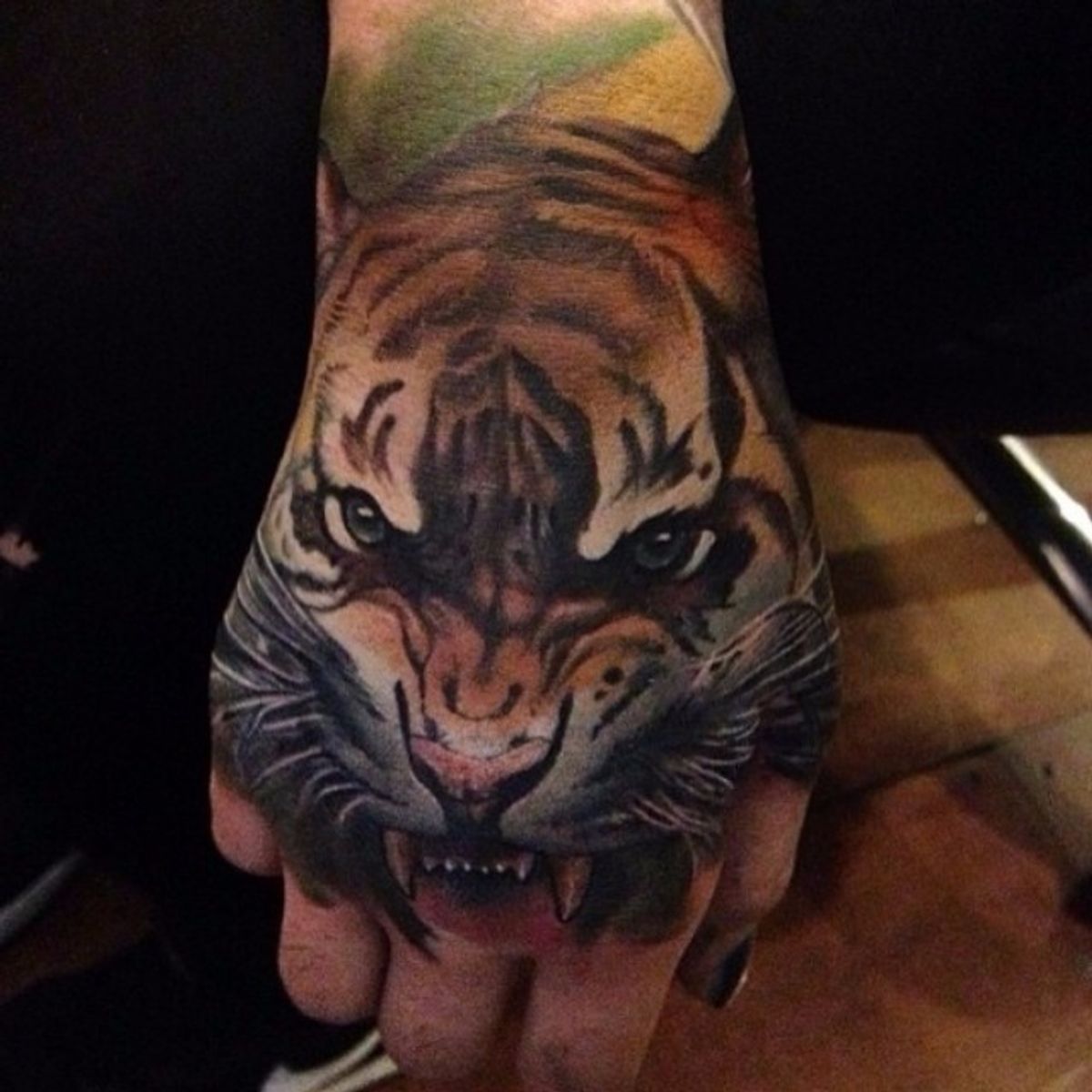 angry tiger face tattoo