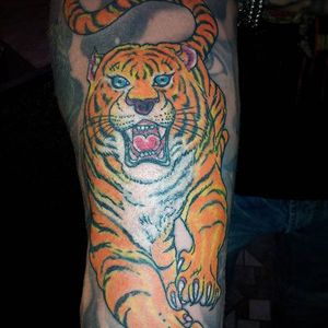 Tiger #tonystattoos #westburytattoos #tonytatu #tigertattoo #colortattoo #forearmtattoo #roar #tattoosforall #noappointmentneeded #7daysaweek #coveruptattoo #tiger 