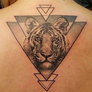 Tiger #blackandgrey #geometric #tiger
