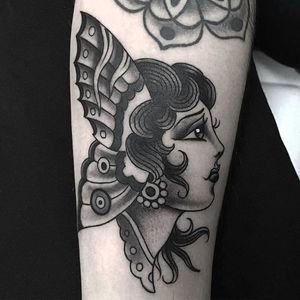 Tattoo by Miguel Over #traditional #blackandgrey #madre13 #madrid #tradicional