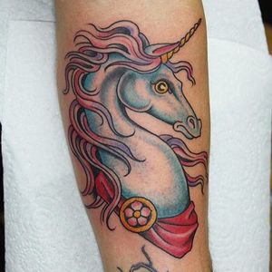 🦄 by Jordan Baxter. Contact him or the shop for more info #tattoocollectivelondon #fst #unicorn