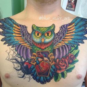 Chest piece from blue_starr_art at the Webster location #whitetigertattoo