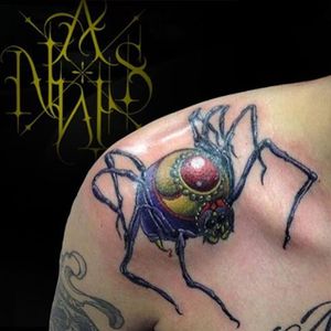 Ornamental spider by JOSF / All Wolves No Sheep Tattoo Parlour  #spider #ornamental 