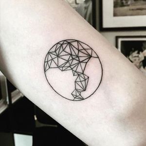 Clean and simple #geometric tattoo by Samantha Park / All Wolves No Sheep Tattoo Parlour #customtattoo #geometry #linework #blackwork #blckwrk