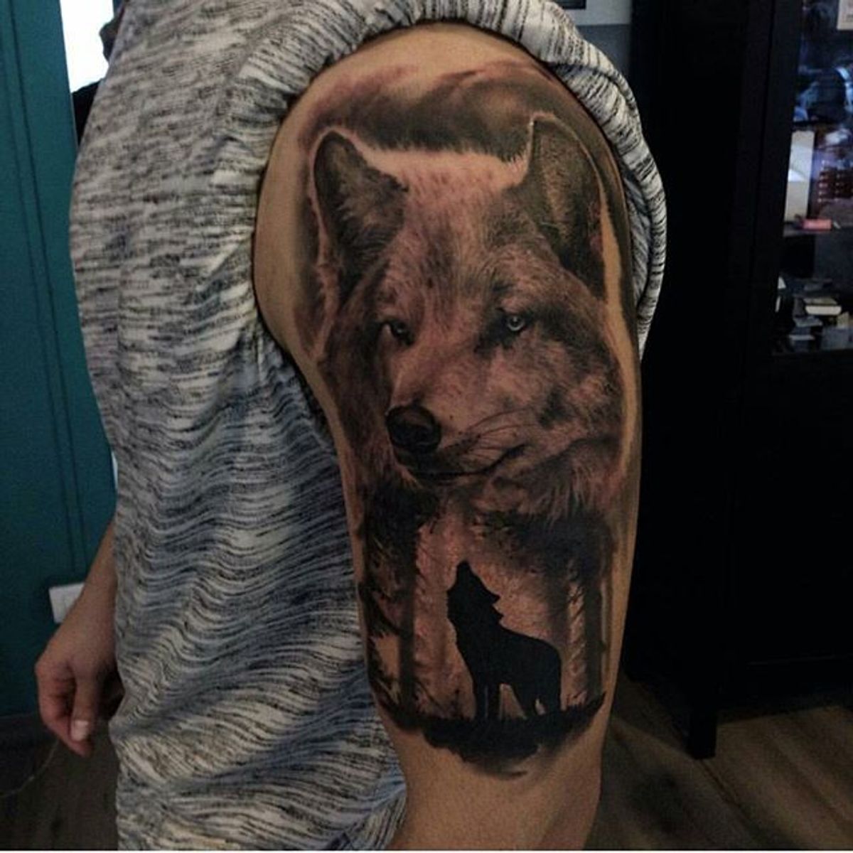 Tattoo uploaded by Sailors Tattoo Milano Moscova • By Tolik #wolf # ...