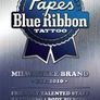 Papes Blue Ribbon Tattoo
