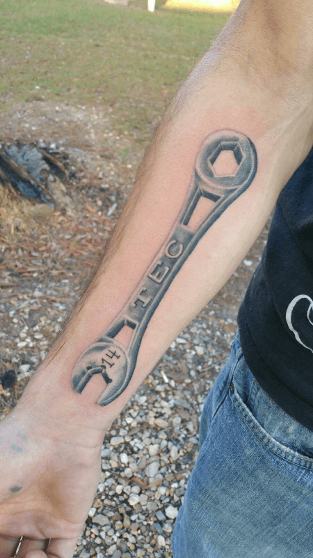 60 Wrench Tattoo Designs For Men - Tool Ink Ideas | Wrench tattoo, Tattoo  designs men, Tattoo designs