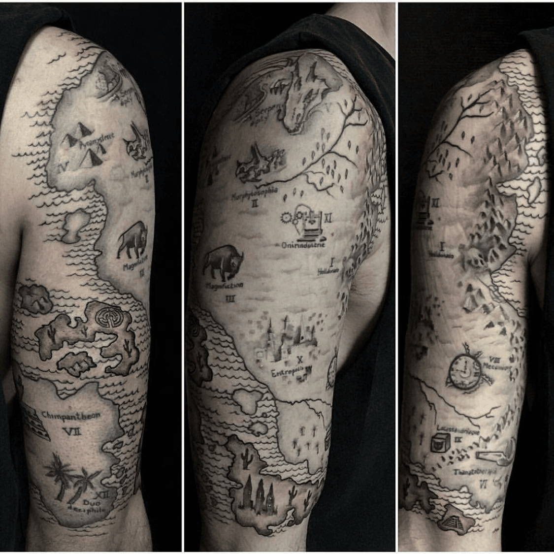 Treasure Map Tattoo