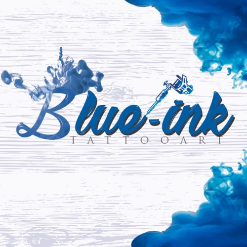 Blue ink tattoo