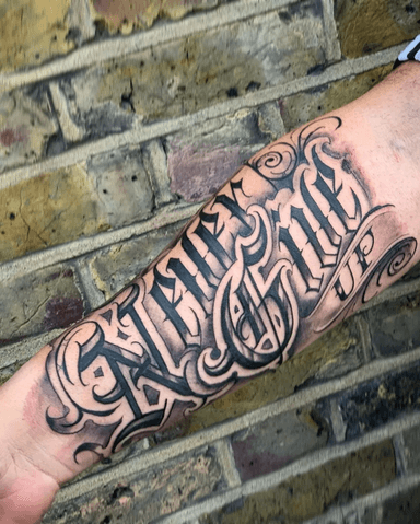Bold lettering