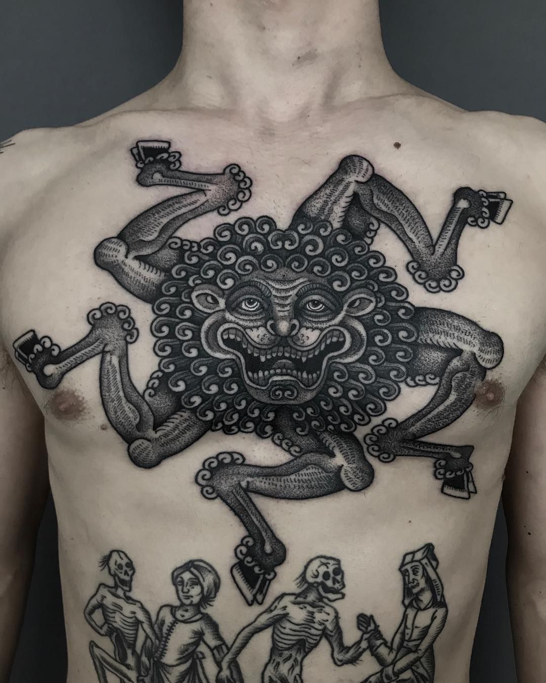 Chest Snake tattoo men at theYoucom