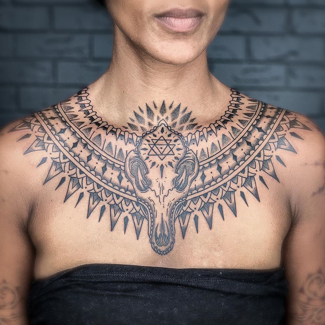 Tattoo tagged with: big, chest, op art, facebook, blackwork, twitter,  nissaco, sleeve, geometric | inked-app.com
