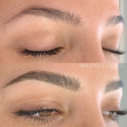 Microblading by Audrey Glass #AudreyGlass #permanentmakeup #semipermanentmakeup #bodymod #cosmetictattoo #cosmetictattooing #microblading #eyebrowtattoo #microbladingeyebrows