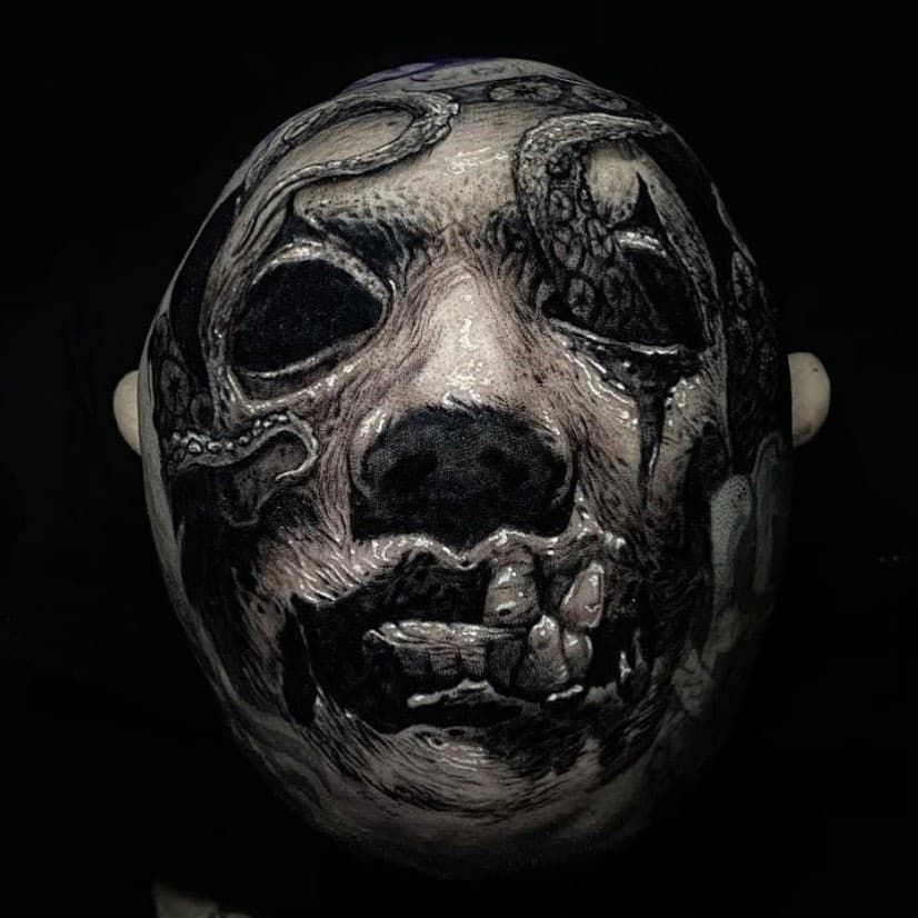 Top more than 129 black and grey horror tattoos